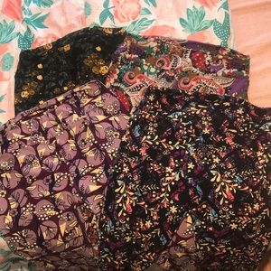 LulaRoe Tall and Curvy 4 Legging Set